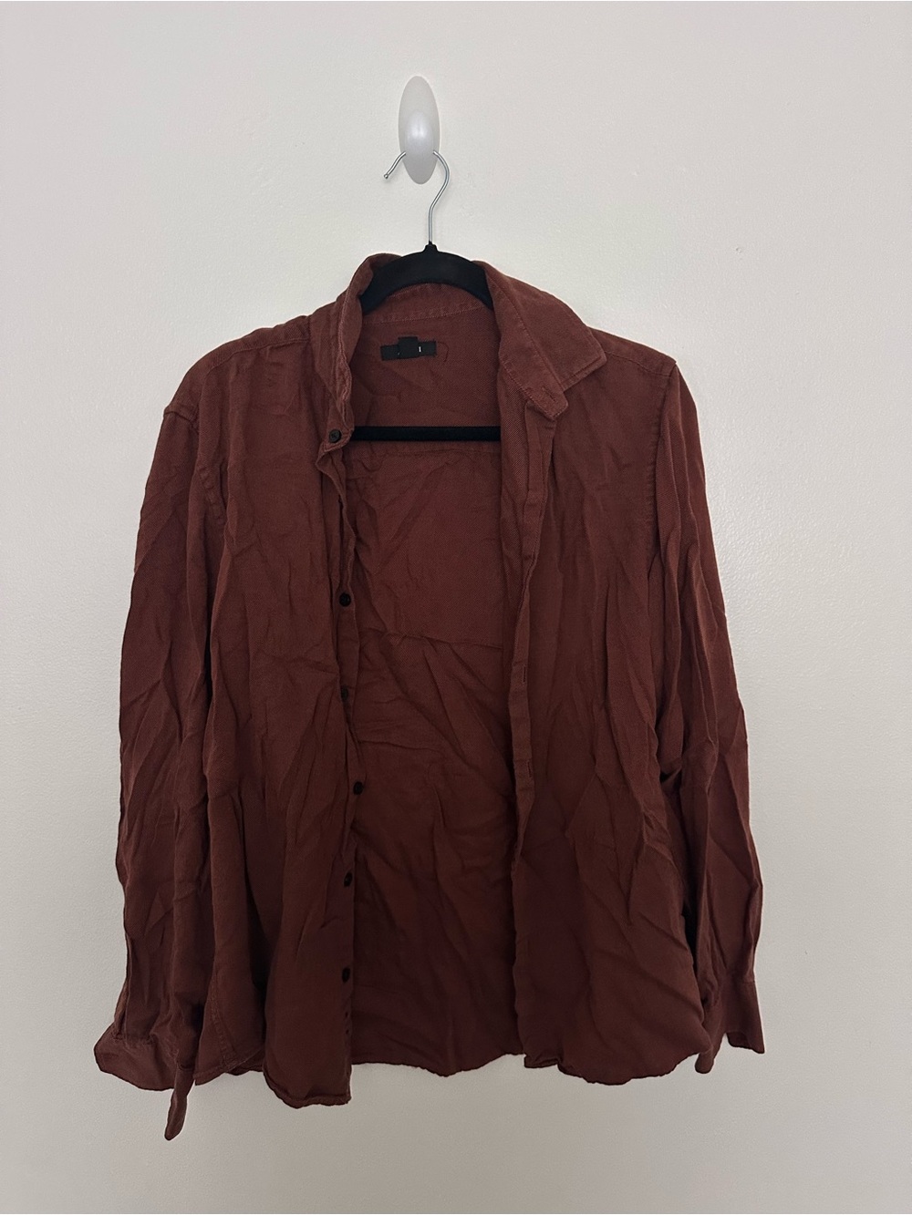 Men's Casual Rust Button-Up Jacket